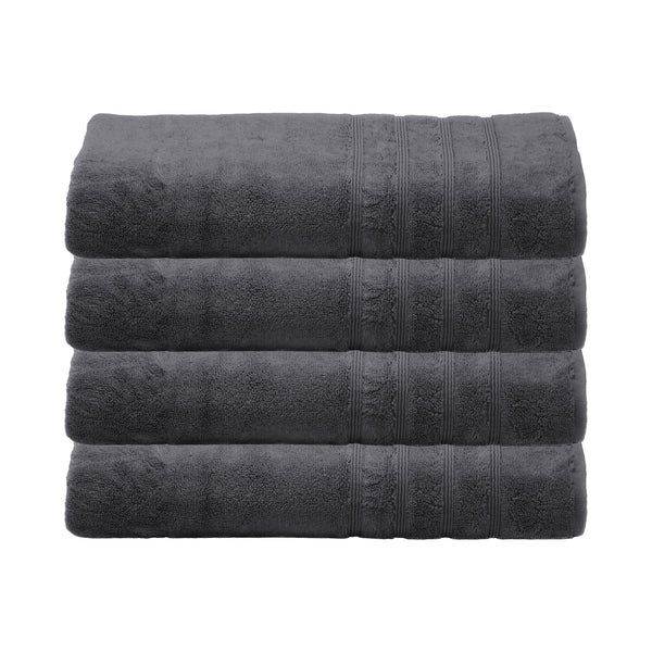 Sustainable Bamboo Bath Towel - Charcoal Gray - Made in Turkey – Mosobam®