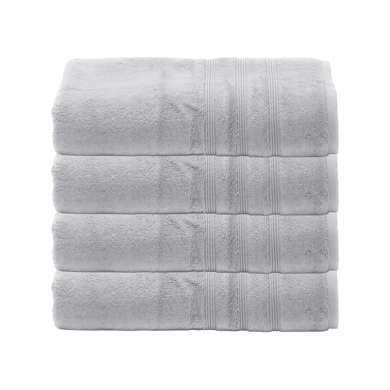 Bath Towels, Set of 4 - Light Gray