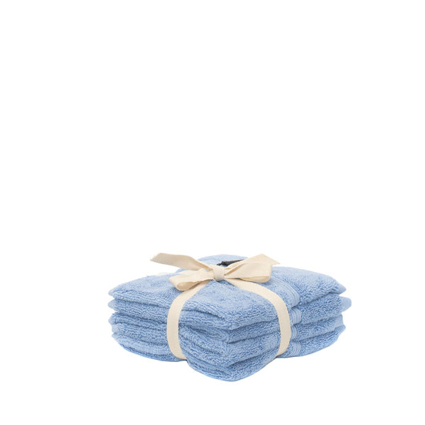 Sustainable Bamboo Washcloths, Set of 8 - Allure Blue - Made in