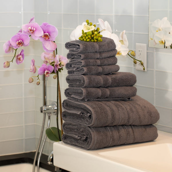 Sustainable Bamboo Bath Towels, Set of 2 - Charcoal Gray - Made in Turkey –  Mosobam®