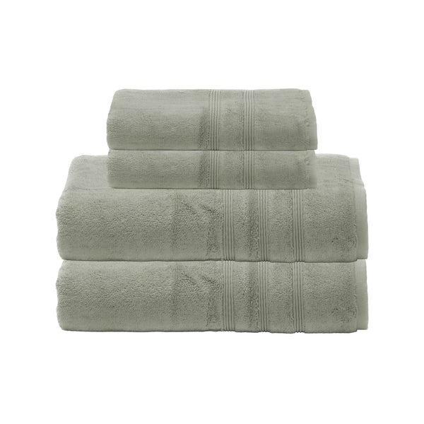 Sustainable Bamboo Bath Towels, Set of 2 - Seagrass Green - Made