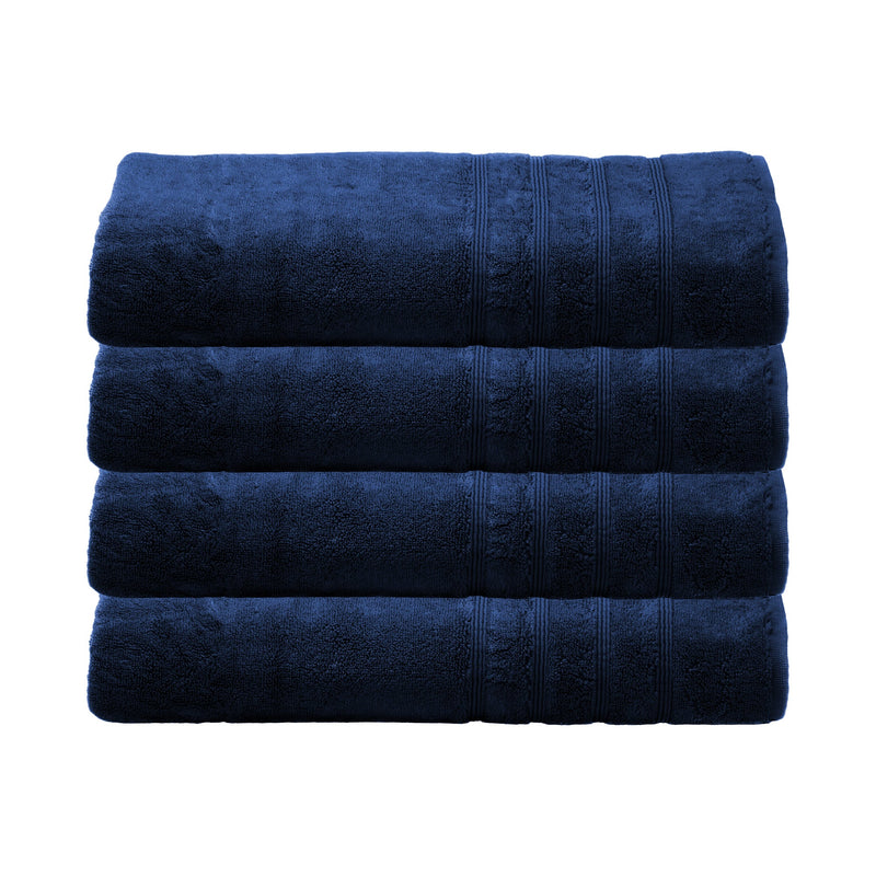 Bath Sheets, Set of 4 - Navy Blue