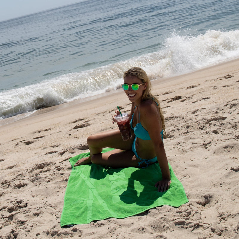 Beach Towels, Set of 2 - Classic Green