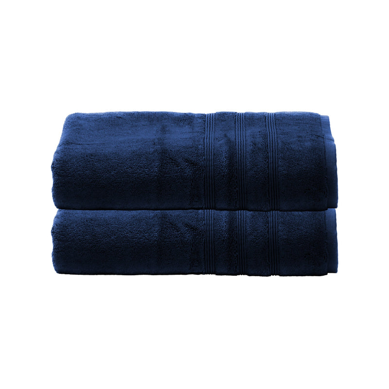 Bath Towels, Set of 2 - Navy Blue