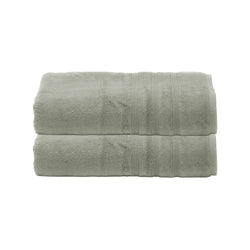 Sustainable Bamboo Bath Towels, Set of 2 - Seagrass Green - Made