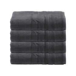 Sustainable Bamboo Bath Towels, Set of 4 - Charcoal Gray - Made in Turkey –  Mosobam®