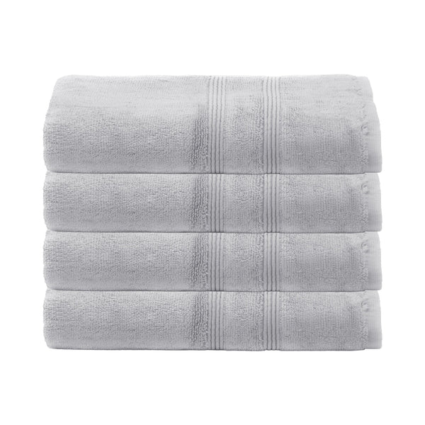 Hand Towels, Set of 4 - Light Gray