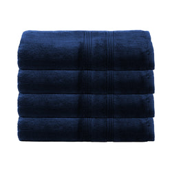 Hand Towels, Set of 4 - Navy Blue