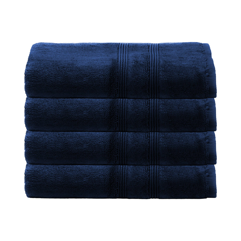 Sustainable Bamboo Hand Towels, Set of 4 - Navy Blue - Made in Turkey –  Mosobam®