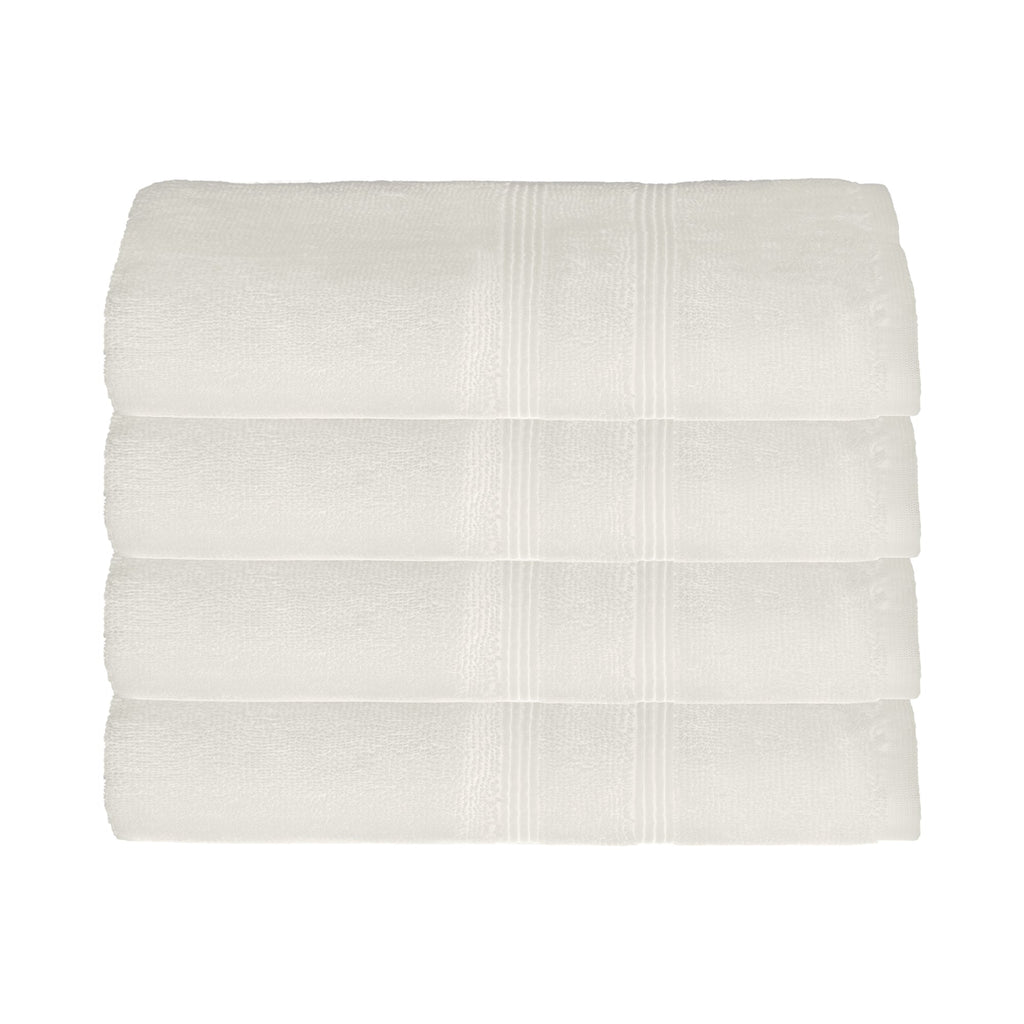 Mosobam 700 GSM Hotel Luxury Bamboo Viscose-Cotton Washcloths 13X13 Set of  12 White Turkish Baby