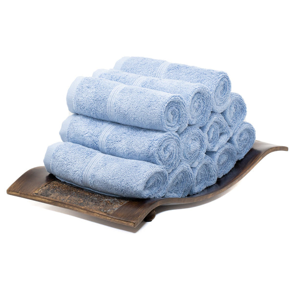 Washcloths, Set of 12 - Allure Blue