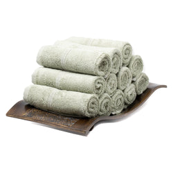 Washcloths, Set of 12 - Seagrass Green