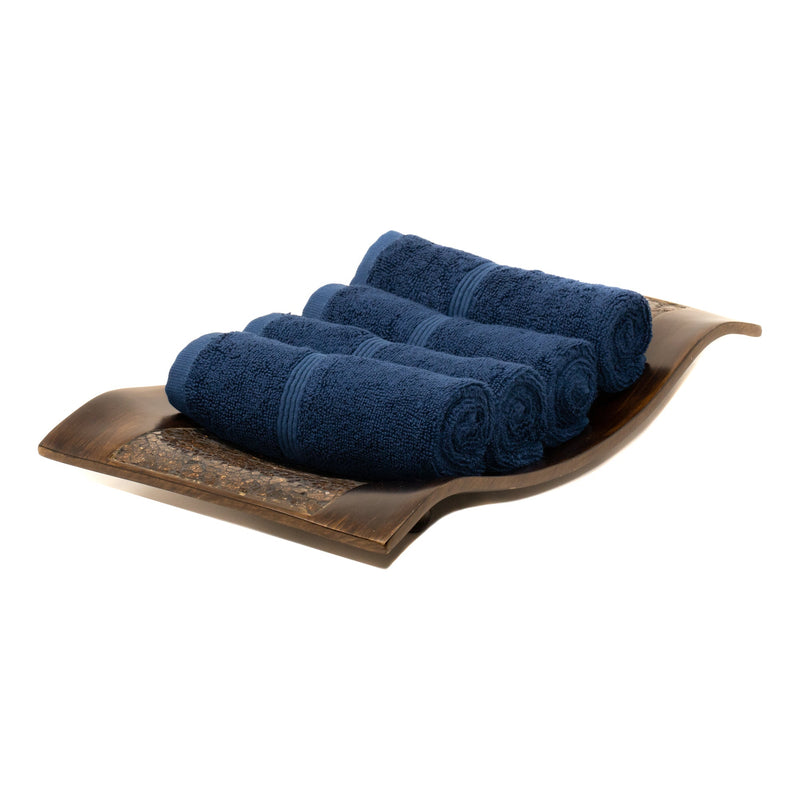 Washcloths, Set of 4 - Navy Blue