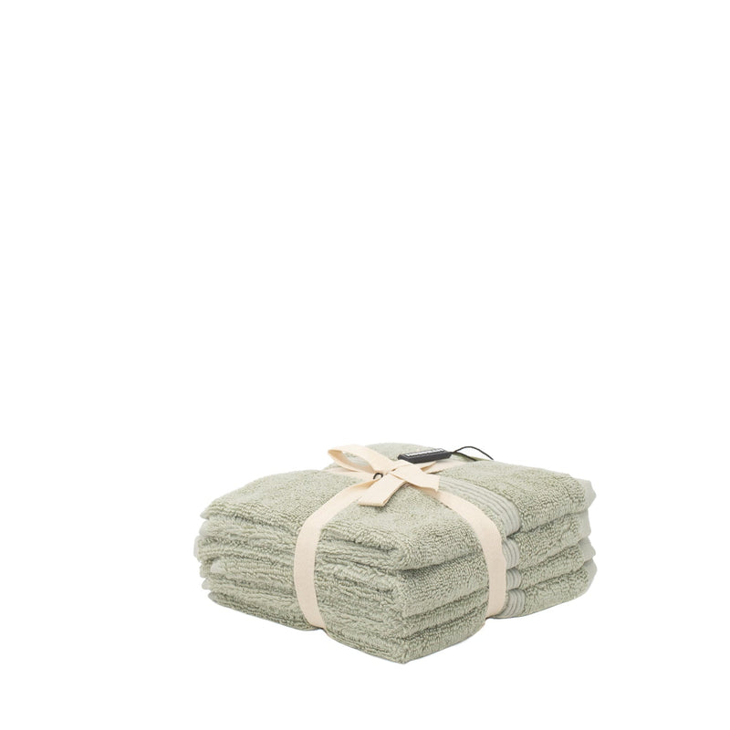 Washcloths, Set of 4 - Seagrass Green