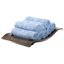 Washcloths, Set of 8 - Allure Blue
