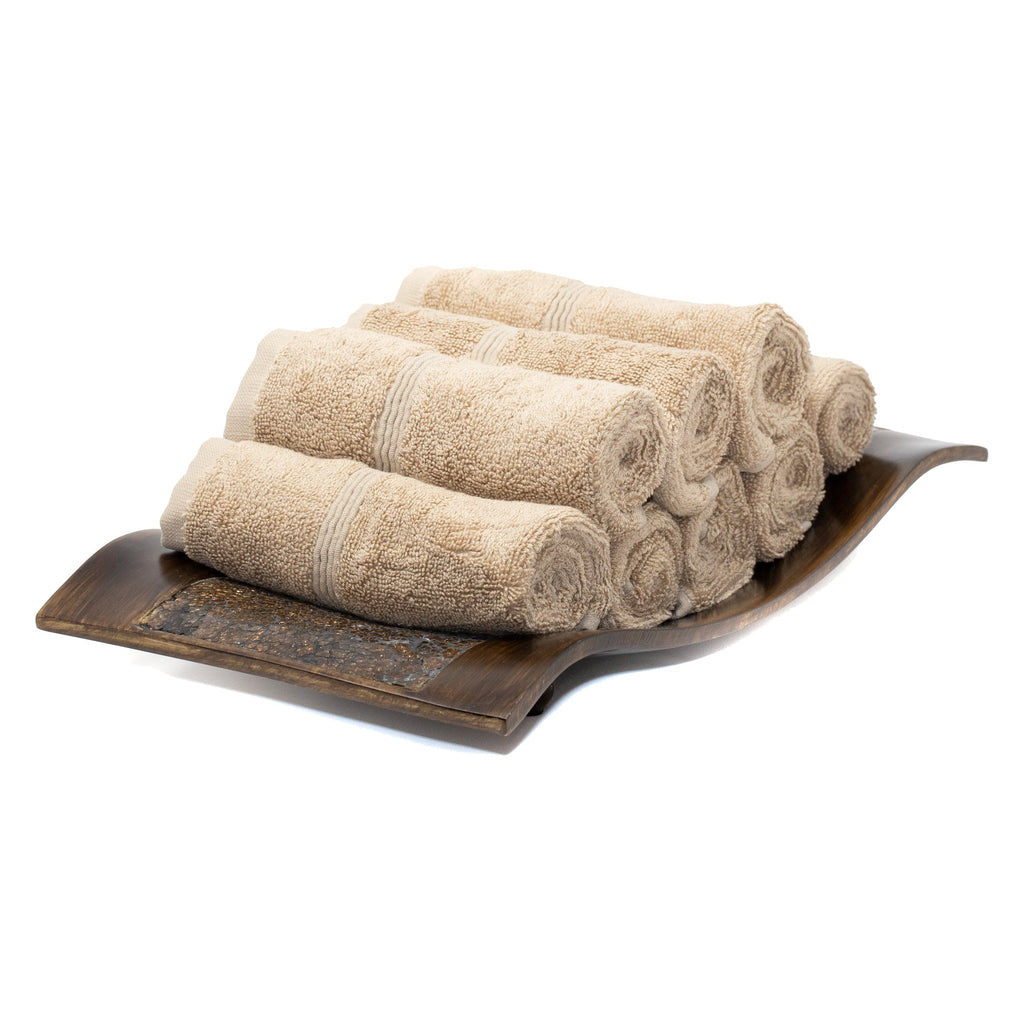Mosobam 700 GSM Luxury 8pc Large Oversized Bathroom Set, Light Taupe, 2  Bath Towels 30X58 2 Hand Towels 16X30 4 Face Washcloths (Wash Cloth) 13X13