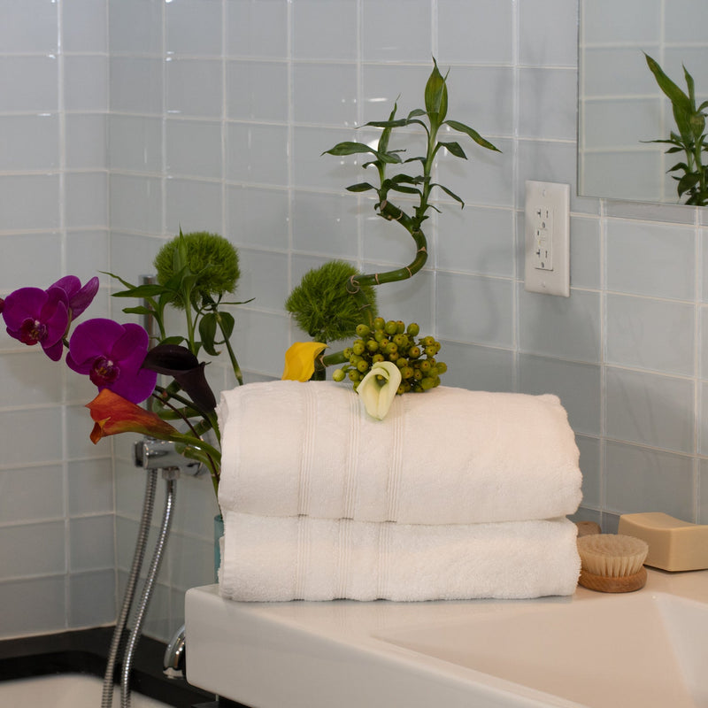 Sustainable Bamboo 4-piece Bath Bundle Set - White - Made in Turkey –  Mosobam®