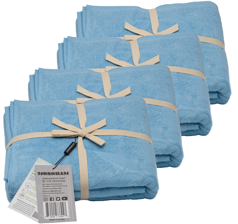 Beach Towels, Set of 4 - Ethereal Blue