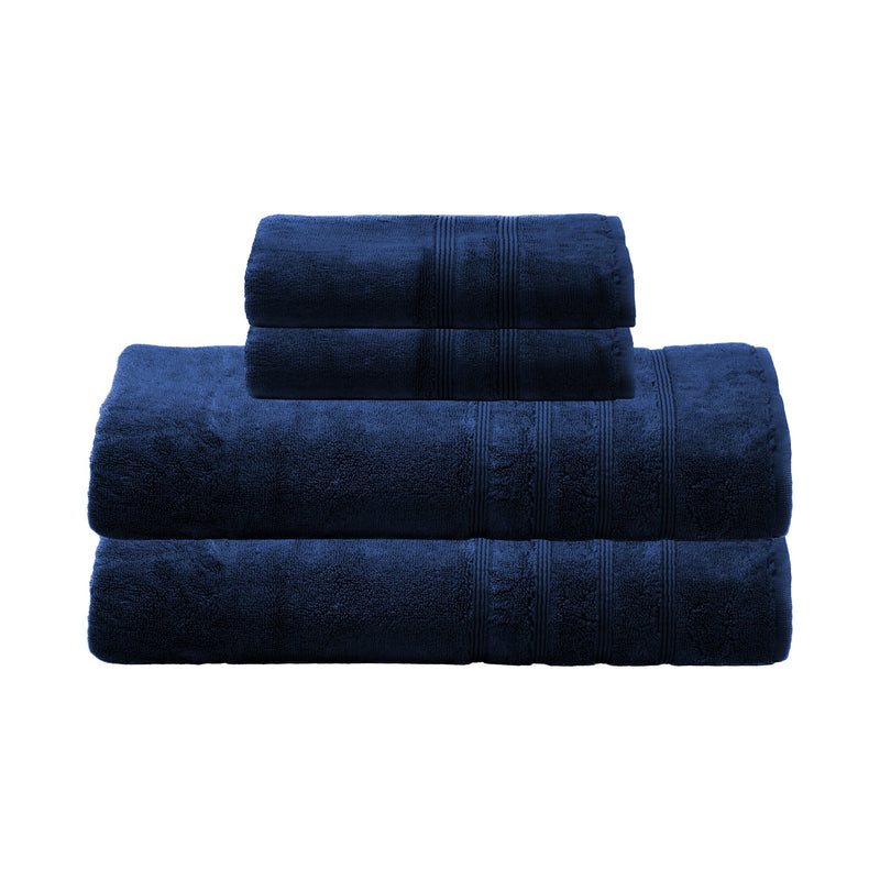4-piece Oversized Bath Bundle Set - Navy Blue