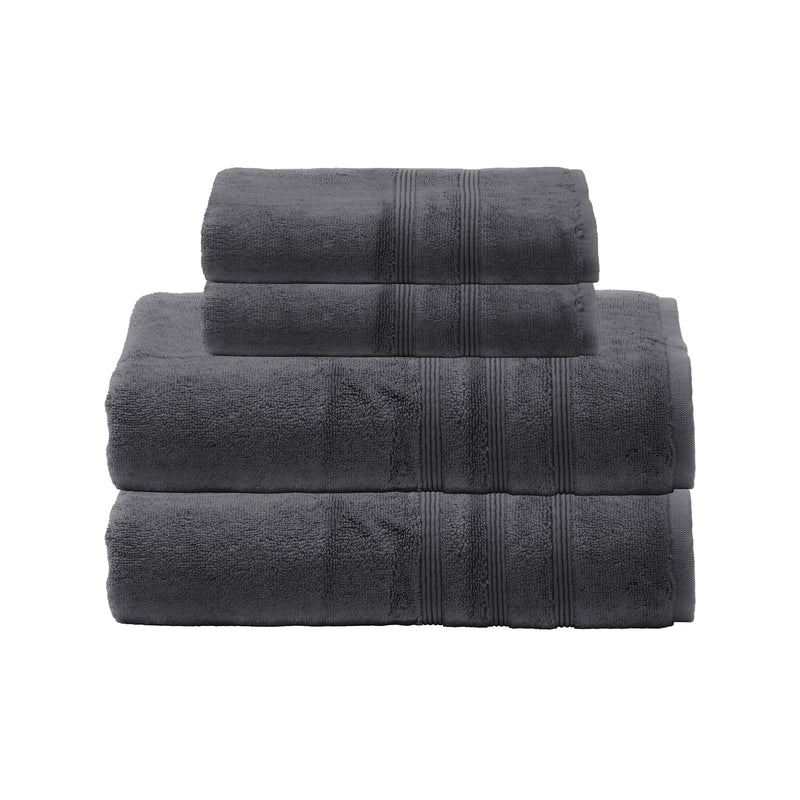 Sustainable Bamboo 4-piece Bath Bundle Set - Charcoal Gray - Made in Turkey  – Mosobam®