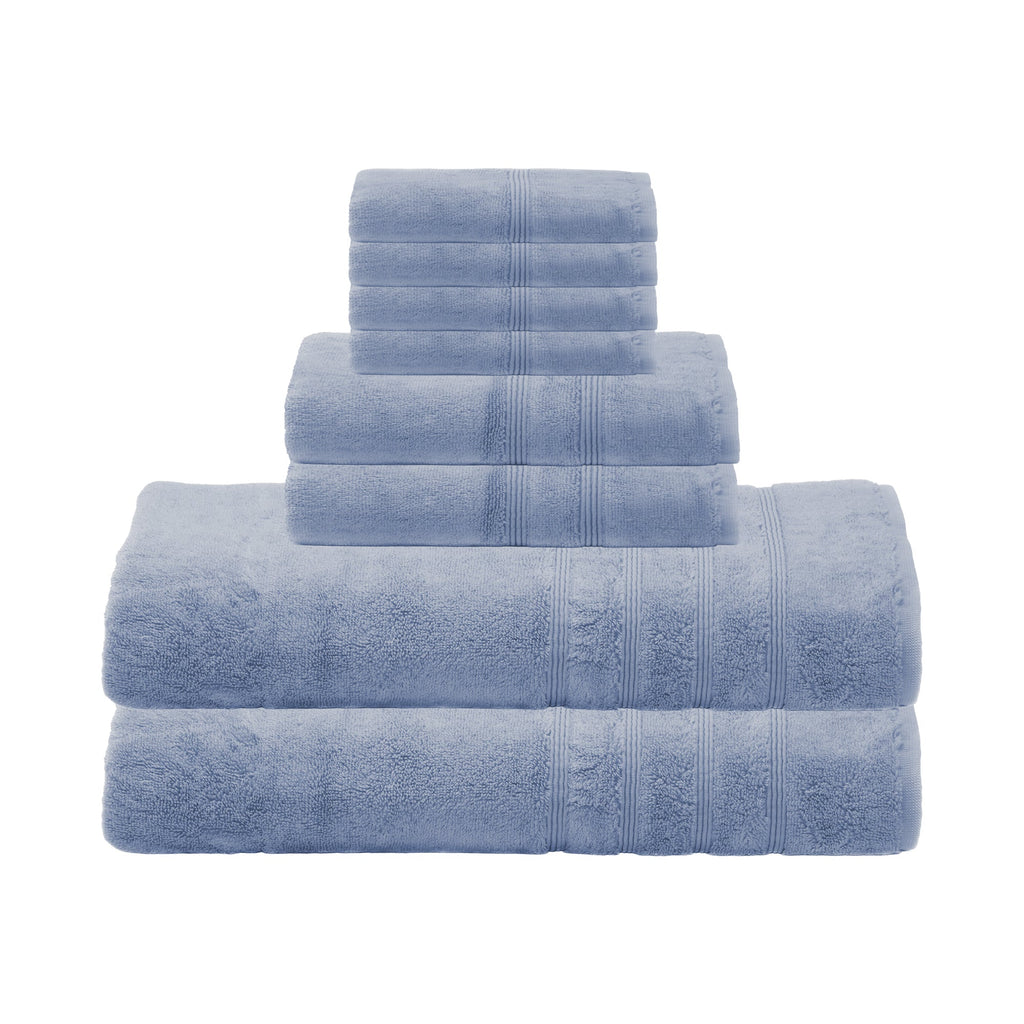 Sustainable Bamboo 8-piece Oversized Bath Bundle Set - Navy Blue - Made in  Turkey – Mosobam®